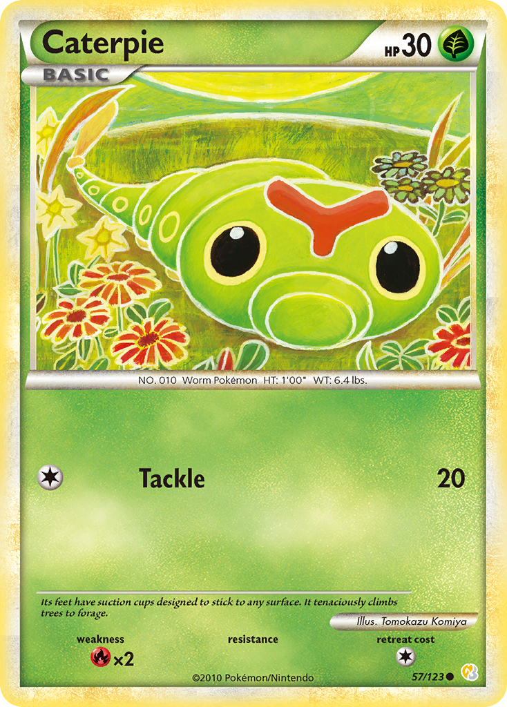 Caterpie (57) [HeartGold SoulSilver] Reverse Holofoil - Deck Out Gaming