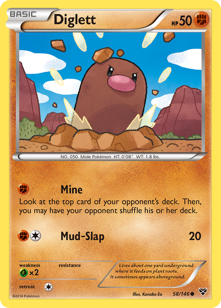 Diglett (58) [XY Base Set] - Deck Out Gaming