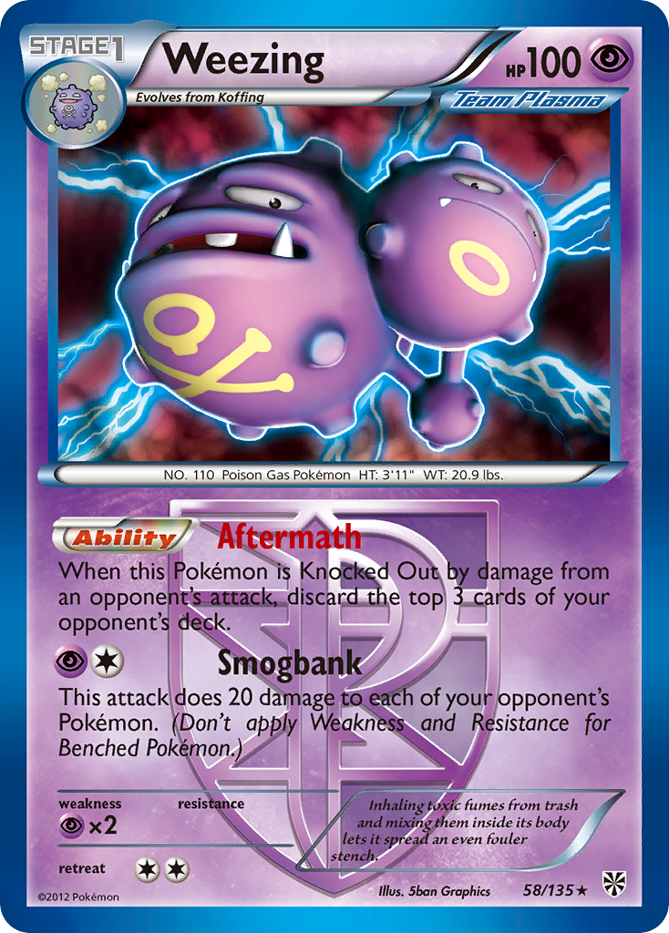 Weezing (Team Plasma) (58) [Plasma Storm] Reverse Holofoil - Deck Out Gaming