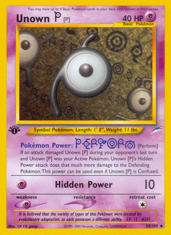 Unown [P] (58) [Neo Destiny] - Deck Out Gaming