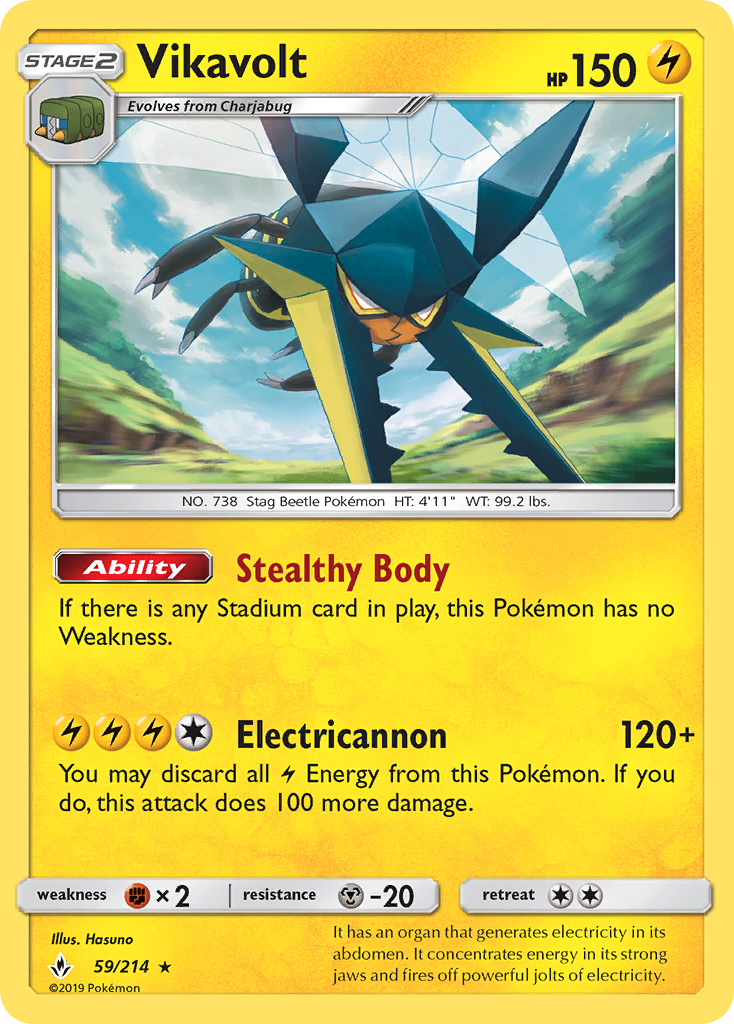 Vikavolt (59/214) [Sun & Moon: Unbroken Bonds] Reverse Holofoil - Deck Out Gaming