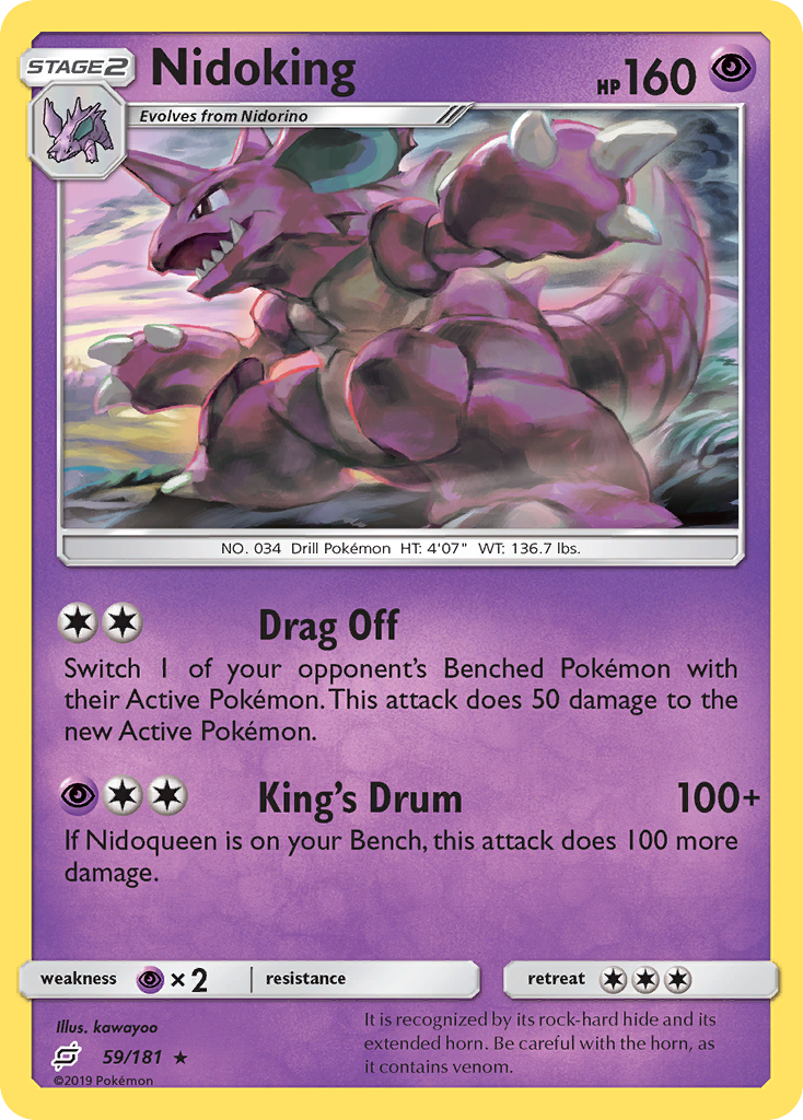 Nidoking (59/181) [Sun & Moon: Team Up] Reverse Holofoil - Deck Out Gaming