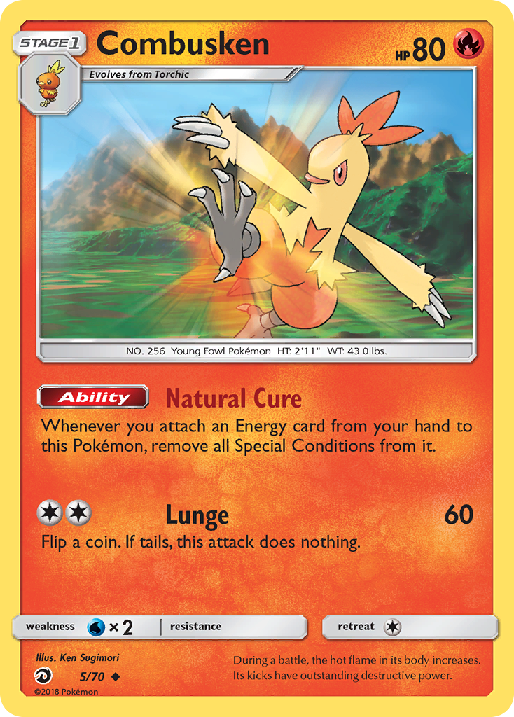 Combusken (5) [Dragon Majesty] Reverse Holofoil - Deck Out Gaming