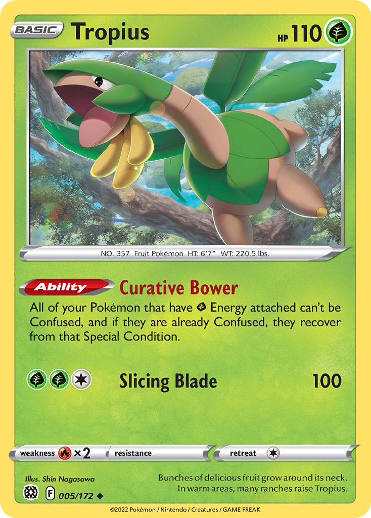 Tropius (005/172) [Sword & Shield: Brilliant Stars] Reverse Holofoil - Deck Out Gaming