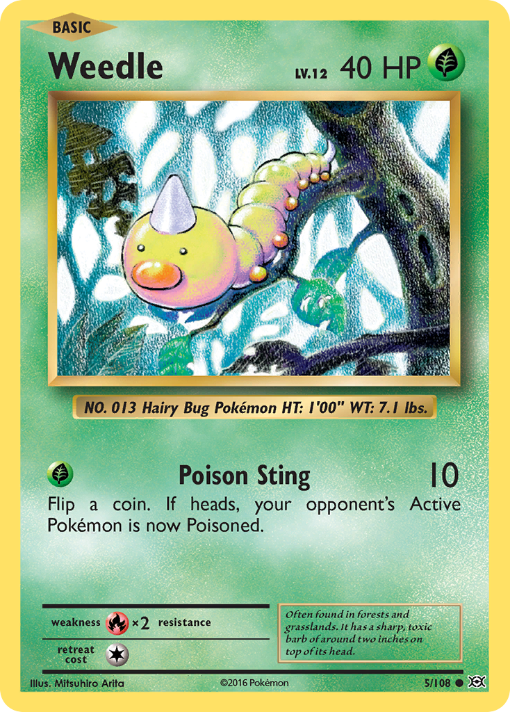 Weedle (5) [XY - Evolutions] - Deck Out Gaming