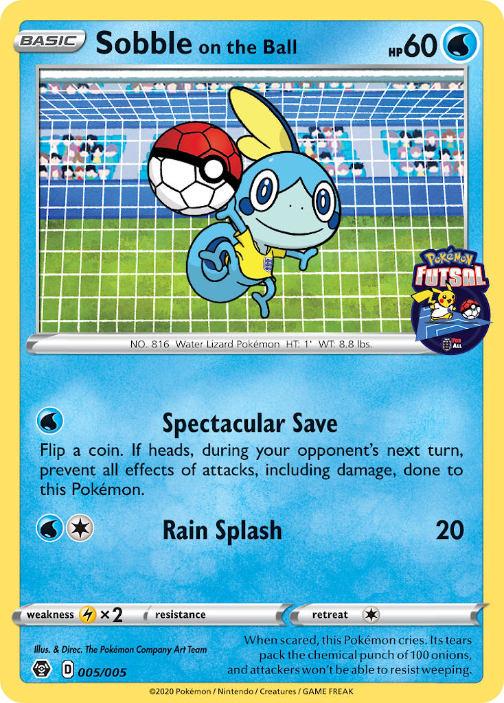 Sobble on the Ball (005/005) [Pokemon Futsal Collection]