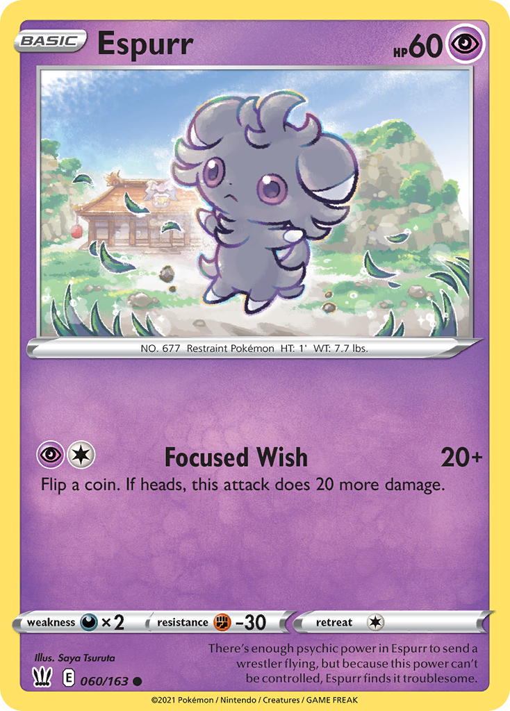 Espurr [SWSH05: Battle Styles] Reverse Holofoil - Deck Out Gaming