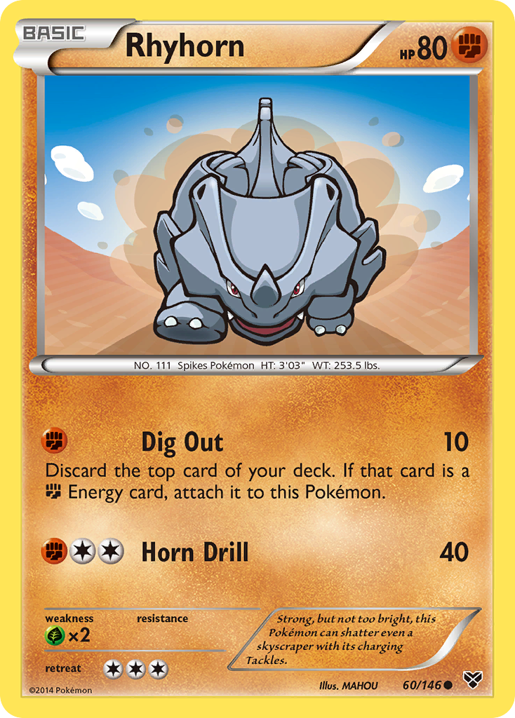 Rhyhorn (60) [XY Base Set] - Deck Out Gaming