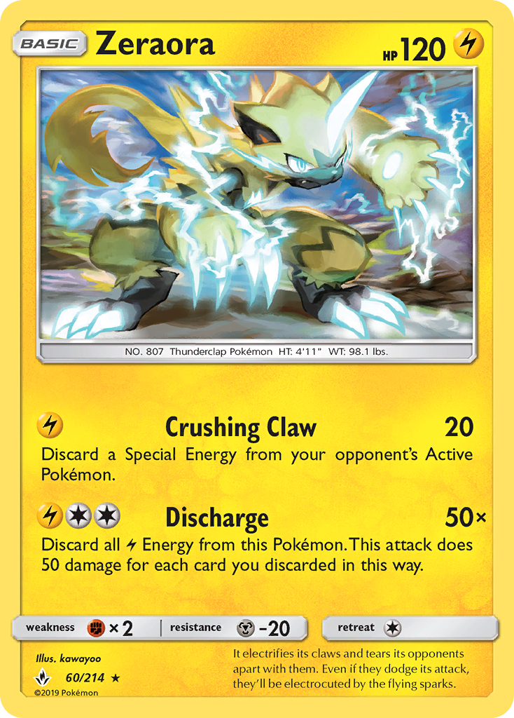 Zeraora (60/214) [Sun & Moon: Unbroken Bonds] - Deck Out Gaming