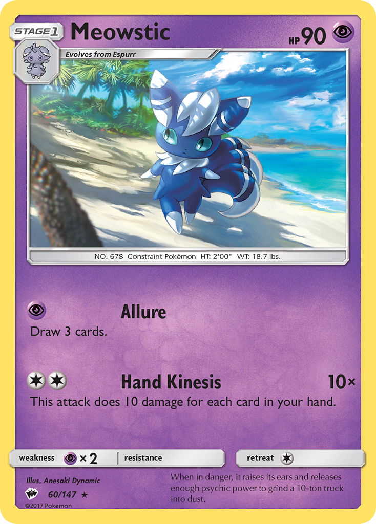 Meowstic (60) [SM - Burning Shadows] Reverse Holofoil - Deck Out Gaming