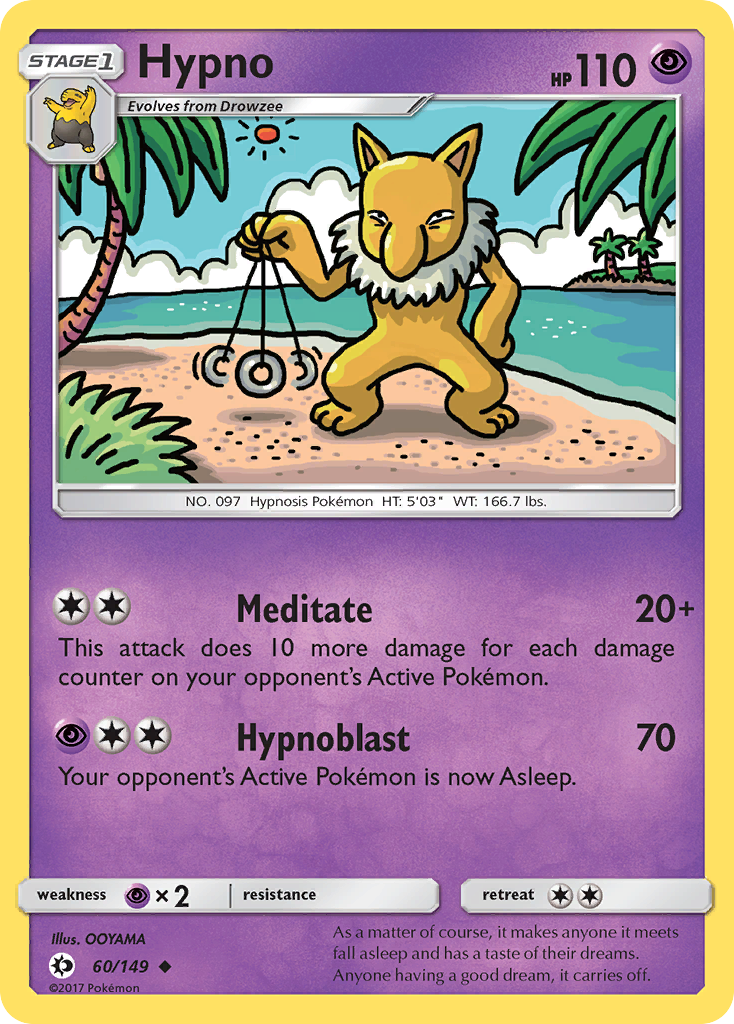 Hypno (60) [SM Base Set] Reverse Holofoil - Deck Out Gaming