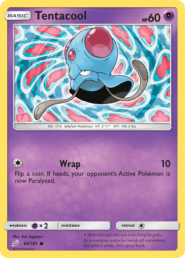 Tentacool (60/181) [Sun & Moon: Team Up] Reverse Holofoil - Deck Out Gaming