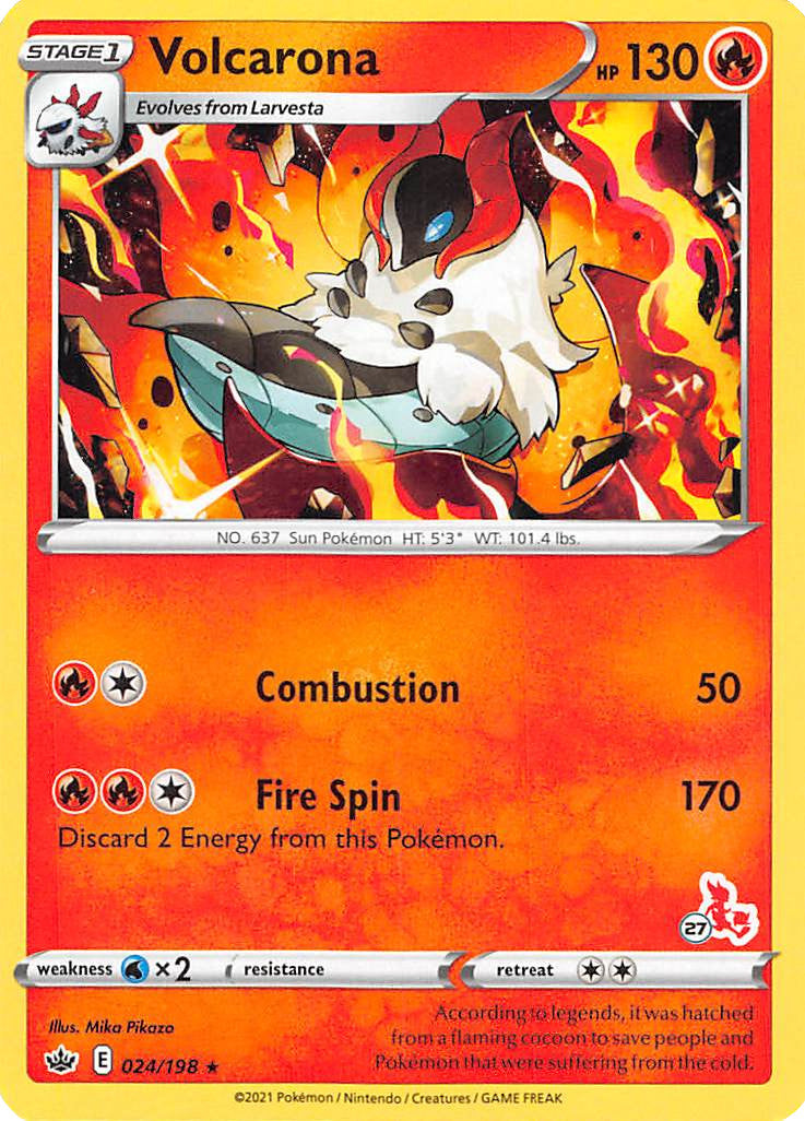 Volcarona (24/198) (Cinderace Stamp #27) [Battle Academy 2022] - Deck Out Gaming