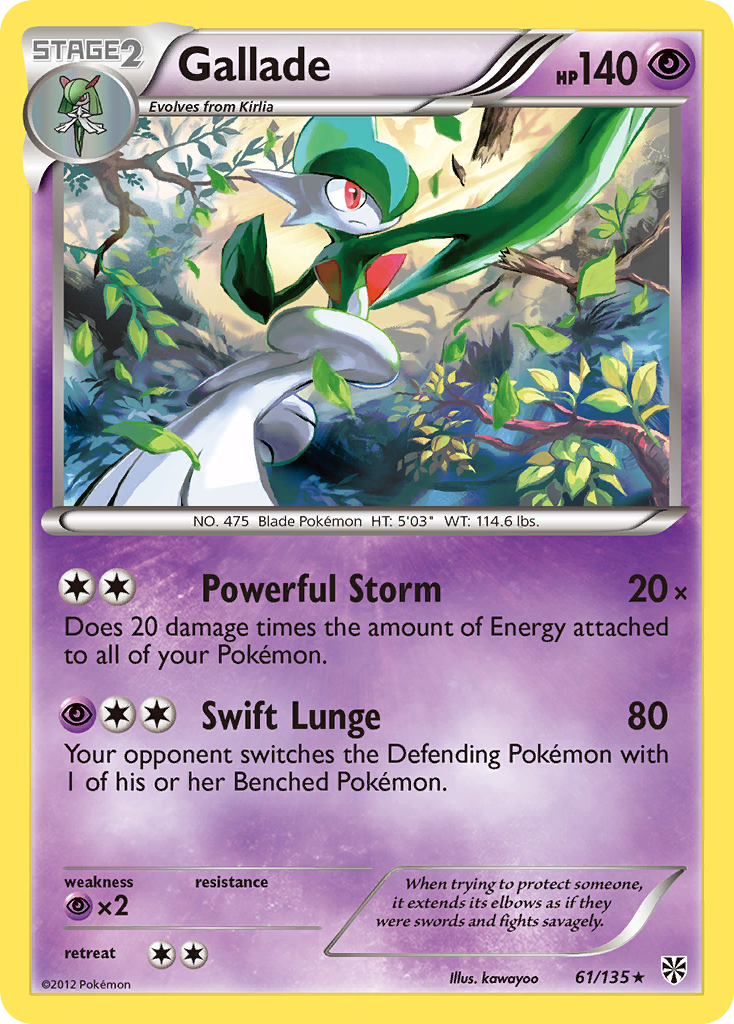 Gallade (61) [Plasma Storm] Reverse Holofoil - Deck Out Gaming