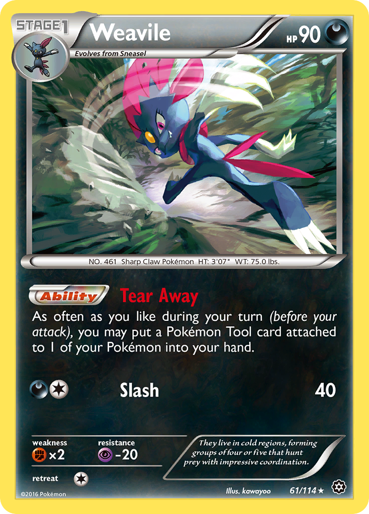 Weavile (61) [XY - Steam Siege] Reverse Holofoil - Deck Out Gaming