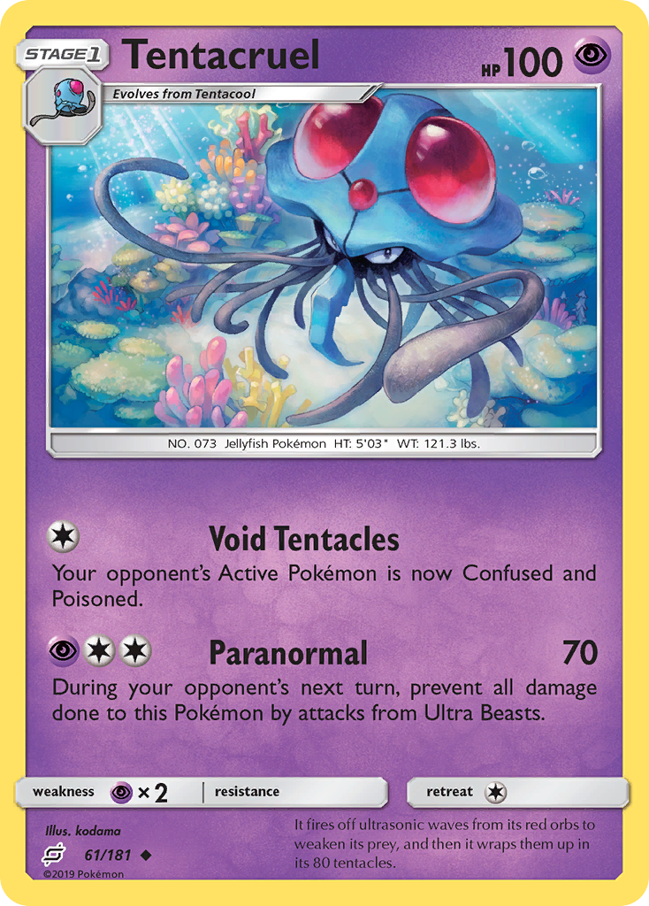 Tentacruel (61/181) [Sun & Moon: Team Up] Reverse Holofoil - Deck Out Gaming
