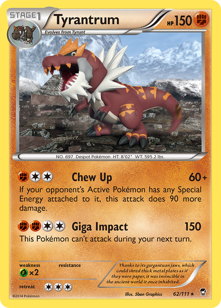 Tyrantrum (62) [XY - Furious Fists] Reverse Holofoil - Deck Out Gaming