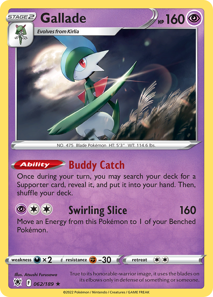 Gallade (062/189) [Sword & Shield: Astral Radiance] Reverse Holofoil - Deck Out Gaming