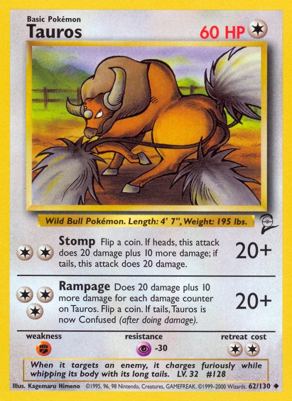 Tauros (62) [Base Set 2] - Deck Out Gaming