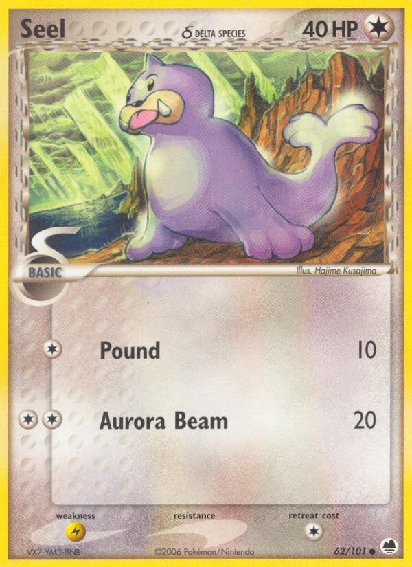 Seel (Delta Species) (62) [Dragon Frontiers] Reverse Holofoil - Deck Out Gaming