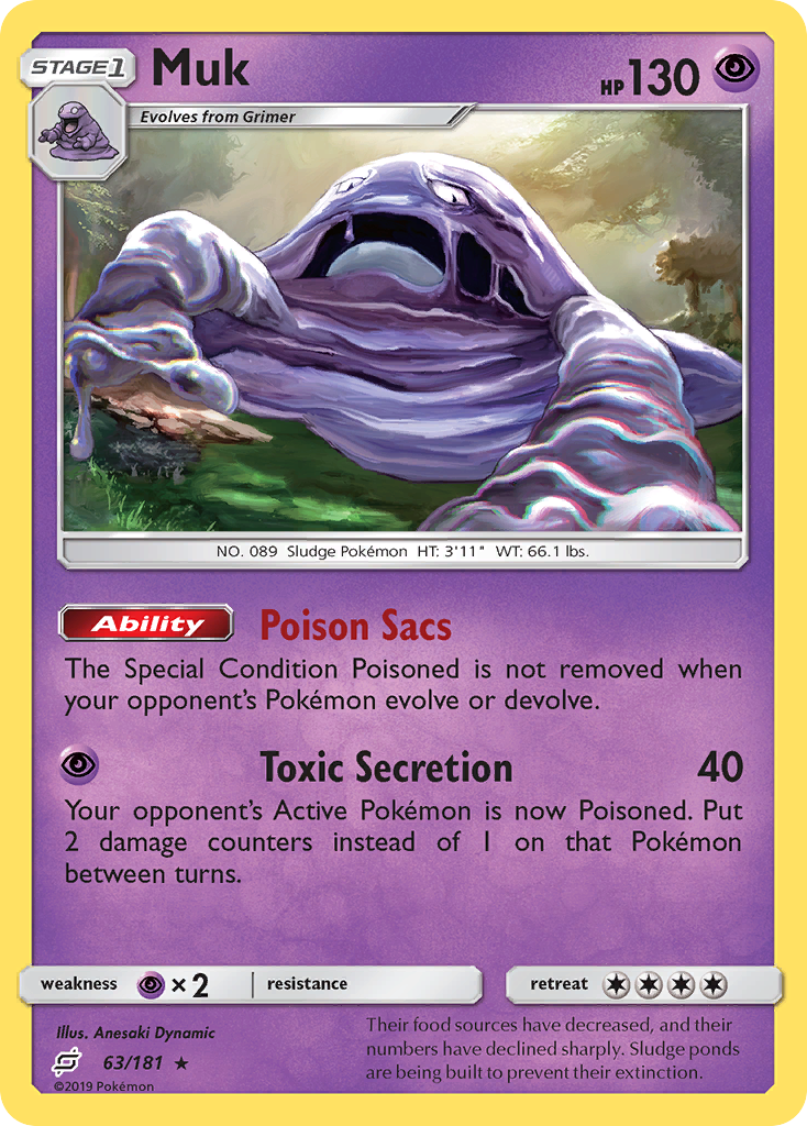 Muk (63/181) [Sun & Moon: Team Up] Reverse Holofoil - Deck Out Gaming