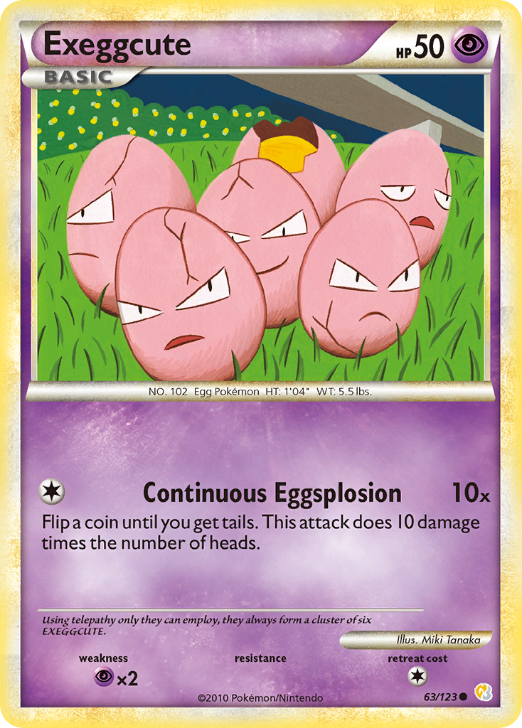 Exeggcute (63) [HeartGold SoulSilver] Reverse Holofoil - Deck Out Gaming