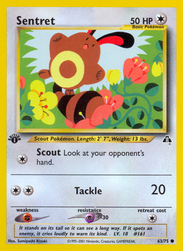 Sentret (63/75) [Neo Discovery 1st Edition] - Deck Out Gaming