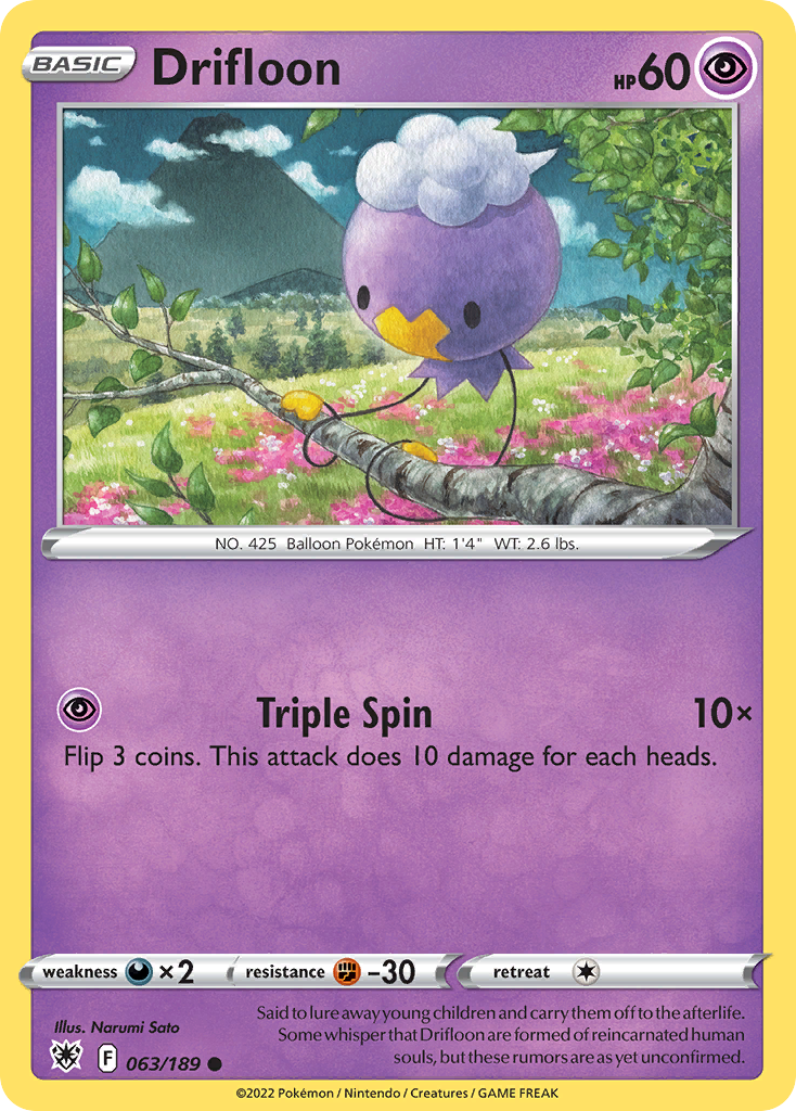 Drifloon (063/189) [Sword & Shield: Astral Radiance] Reverse Holofoil - Deck Out Gaming