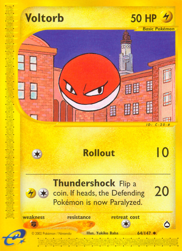 Voltorb (64) (64) [Aquapolis] Reverse Holofoil - Deck Out Gaming