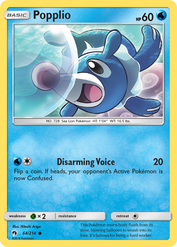 Popplio (64) (64) [SM - Lost Thunder] Reverse Holofoil - Deck Out Gaming