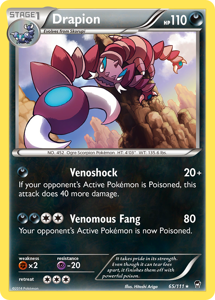 Drapion (65) [XY - Furious Fists] Reverse Holofoil - Deck Out Gaming