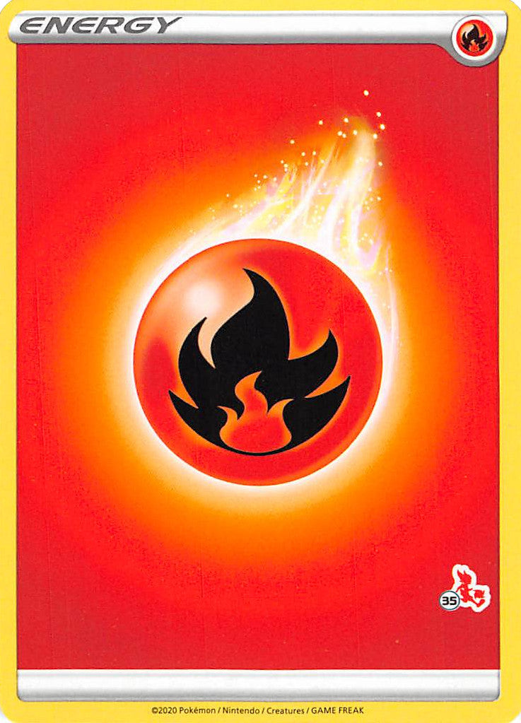 Fire Energy (Cinderace Stamp #35) [Battle Academy 2022] - Deck Out Gaming