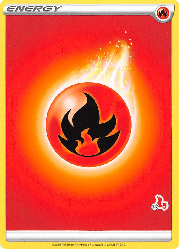 Fire Energy (Cinderace Stamp #35) [Battle Academy 2022] - Deck Out Gaming