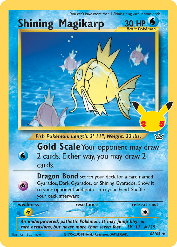 Shining Magikarp (66/64) [Celebrations: 25th Anniversary - Classic Collection] - Deck Out Gaming