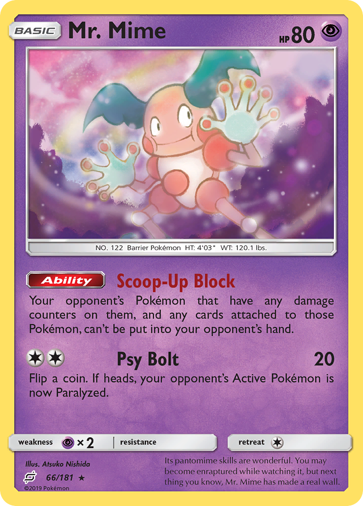 Mr. Mime (66/181) [Sun & Moon: Team Up] Reverse Holofoil - Deck Out Gaming