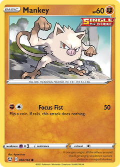 Mankey [SWSH05: Battle Styles] Reverse Holofoil - Deck Out Gaming