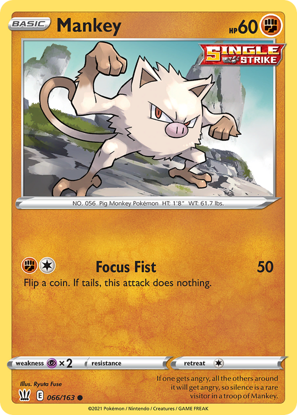 Mankey [SWSH05: Battle Styles] - Deck Out Gaming