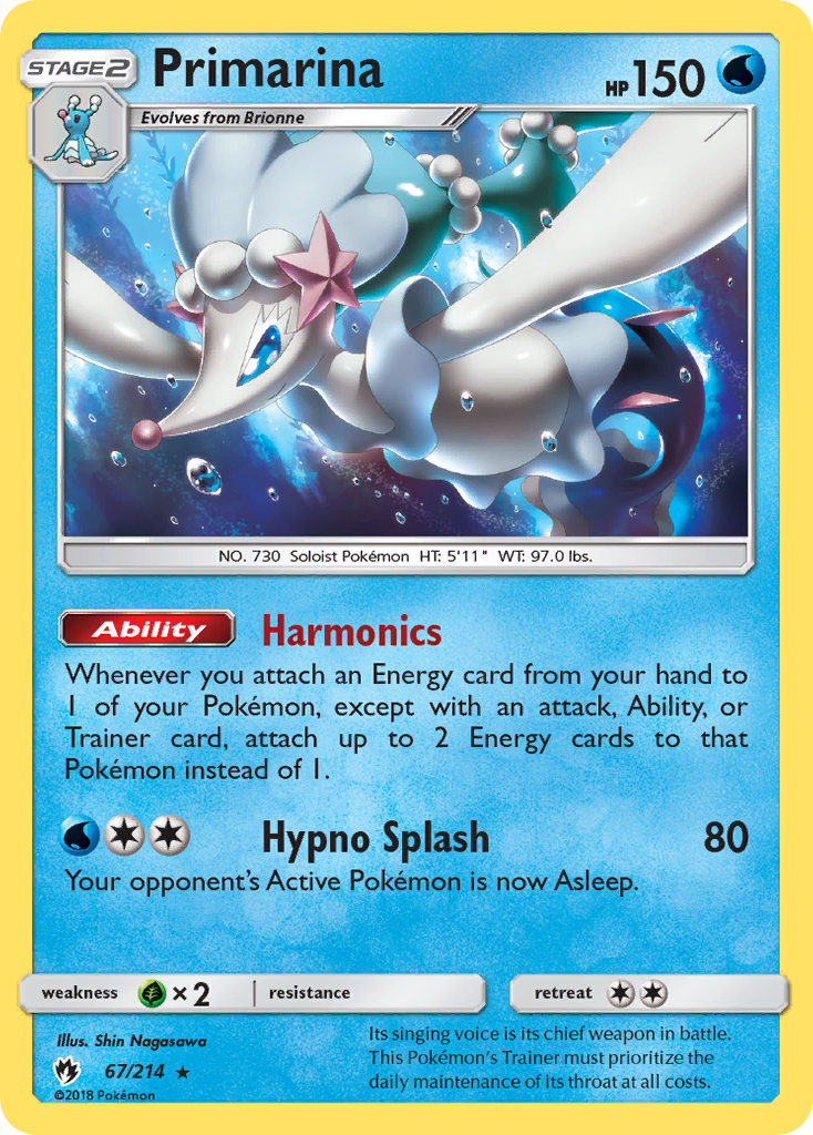 Primarina (67) [SM - Lost Thunder] Reverse Holofoil - Deck Out Gaming