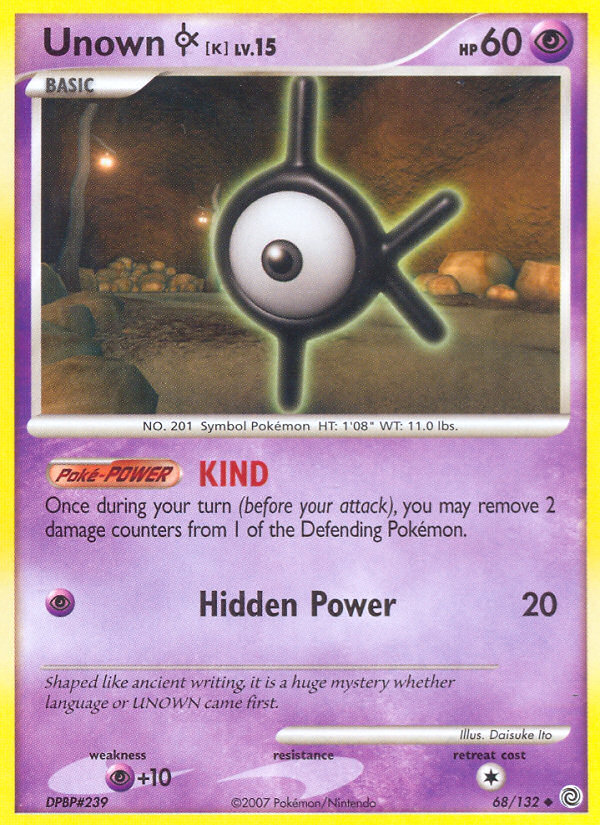 Unown [K] (68) [Secret Wonders] Reverse Holofoil - Deck Out Gaming