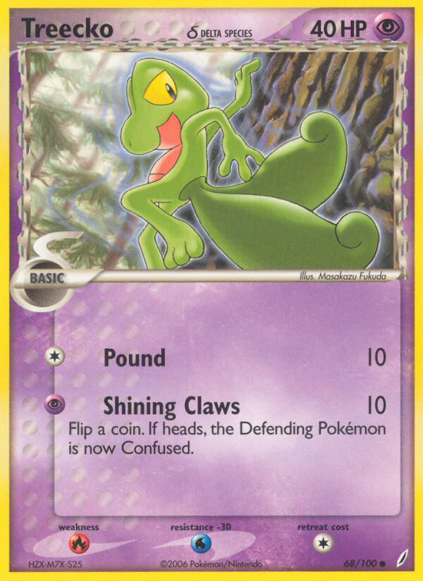 Treecko (68/100) (Delta Species) (Stamped) [EX: Crystal Guardians] - Deck Out Gaming