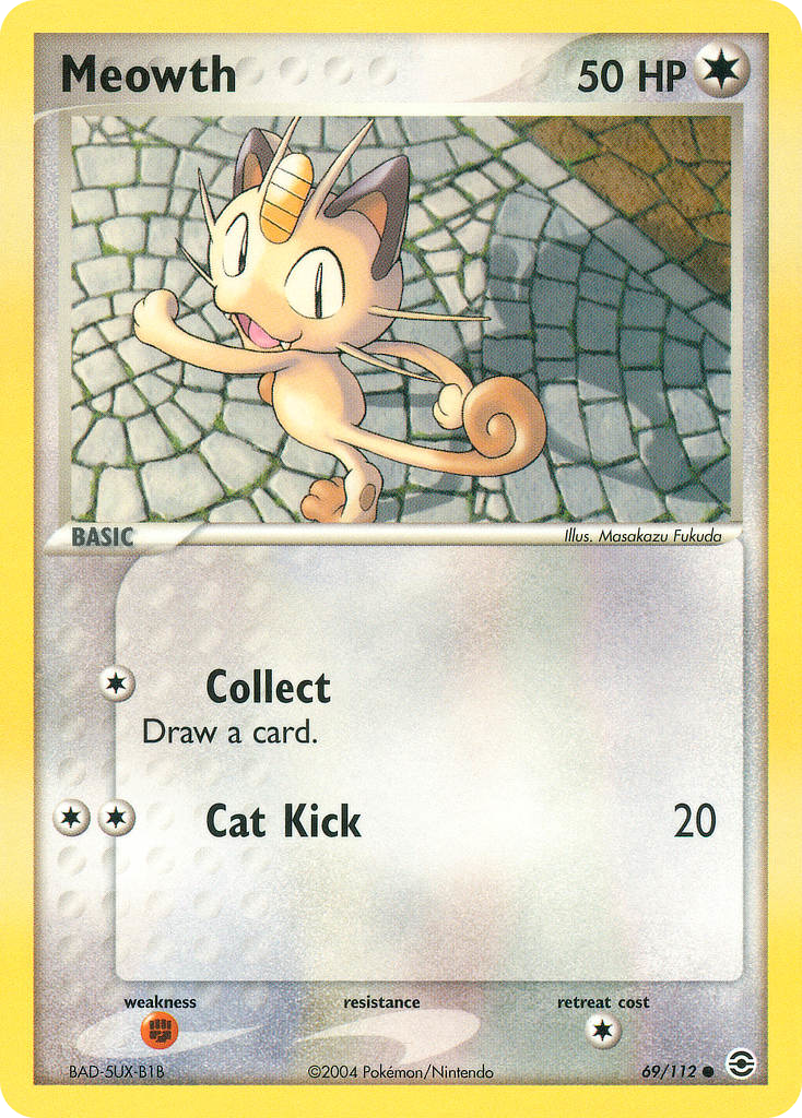 Meowth (69) [FireRed & LeafGreen] Reverse Holofoil - Deck Out Gaming