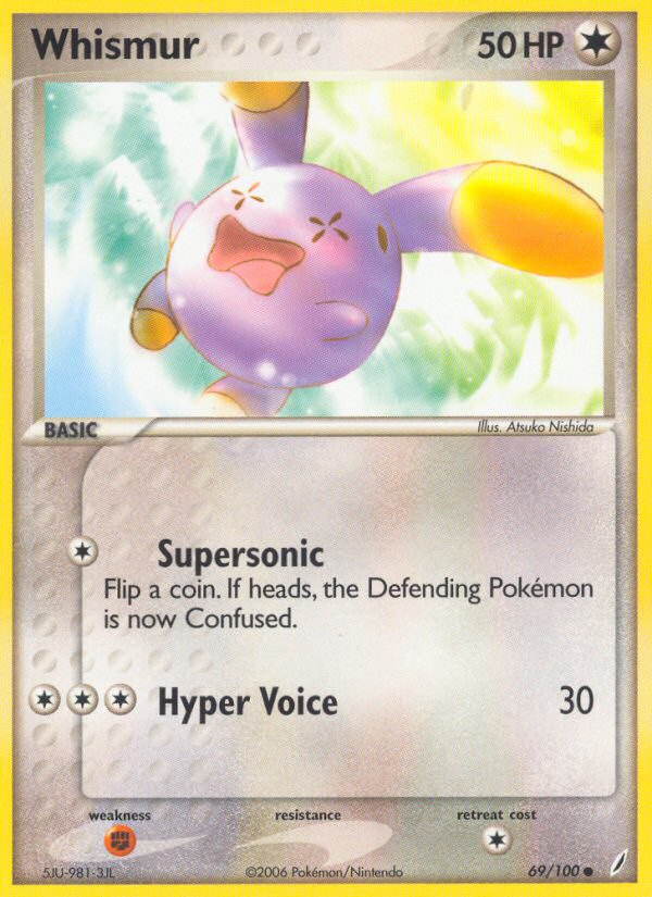 Whismur (69/100) (Stamped) [EX: Crystal Guardians] - Deck Out Gaming