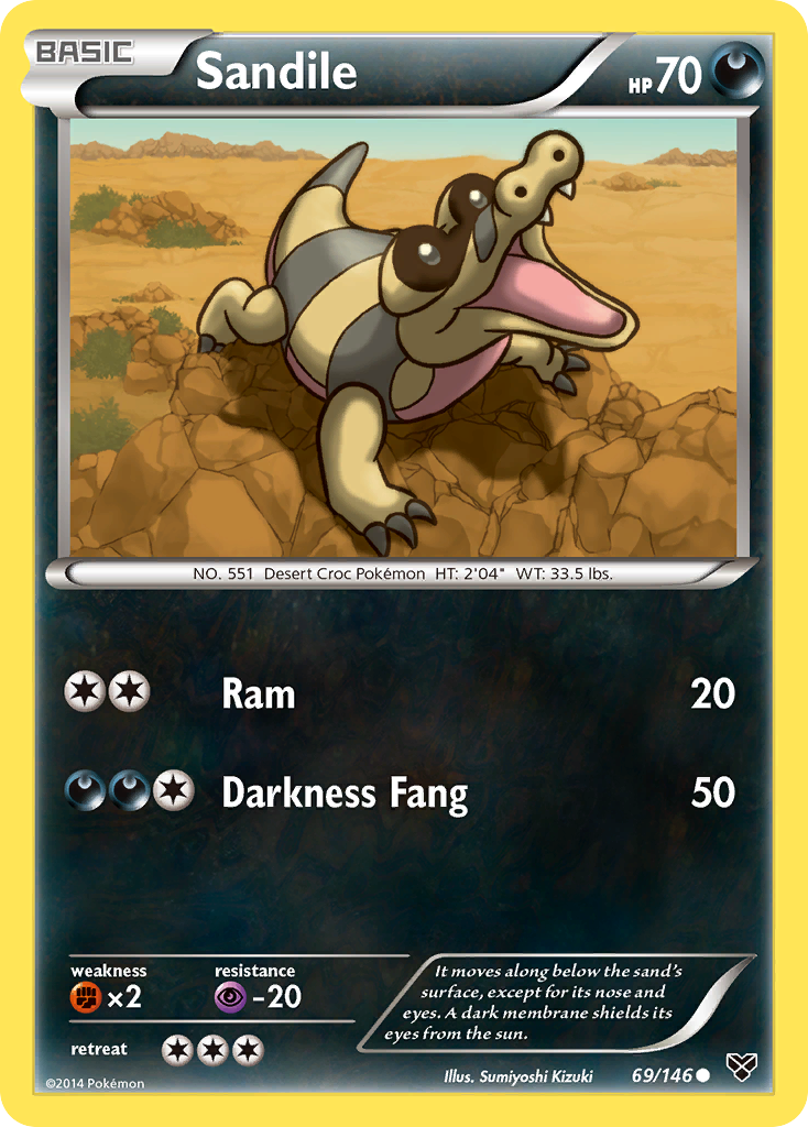 Sandile (69) [XY Base Set] - Deck Out Gaming