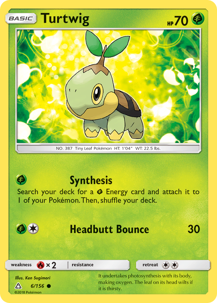 Turtwig (6) (6) [SM - Ultra Prism] Reverse Holofoil - Deck Out Gaming