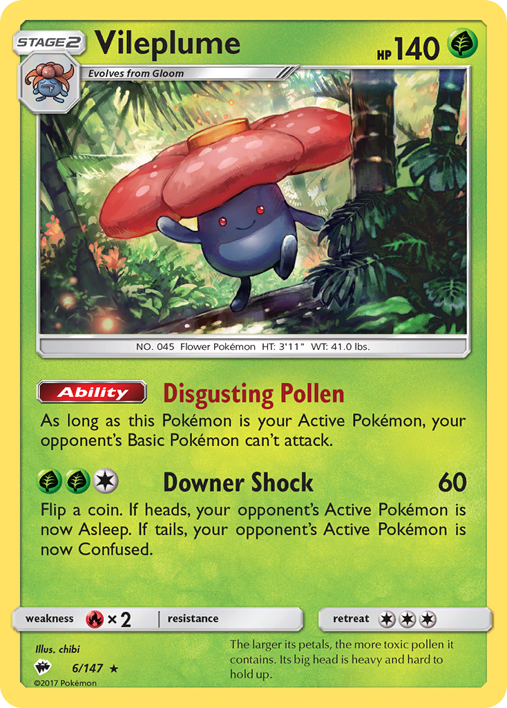 Vileplume (6) [SM - Burning Shadows] Reverse Holofoil - Deck Out Gaming