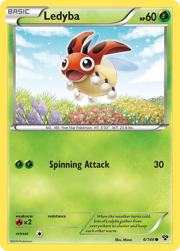 Ledyba (6) [XY Base Set] Reverse Holofoil - Deck Out Gaming