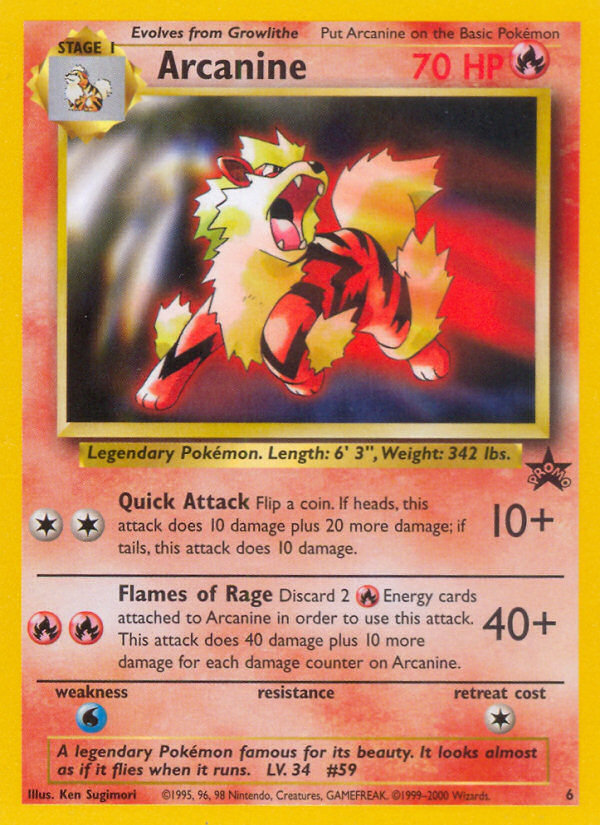 Arcanine (6) [WoTC Promo] - Deck Out Gaming