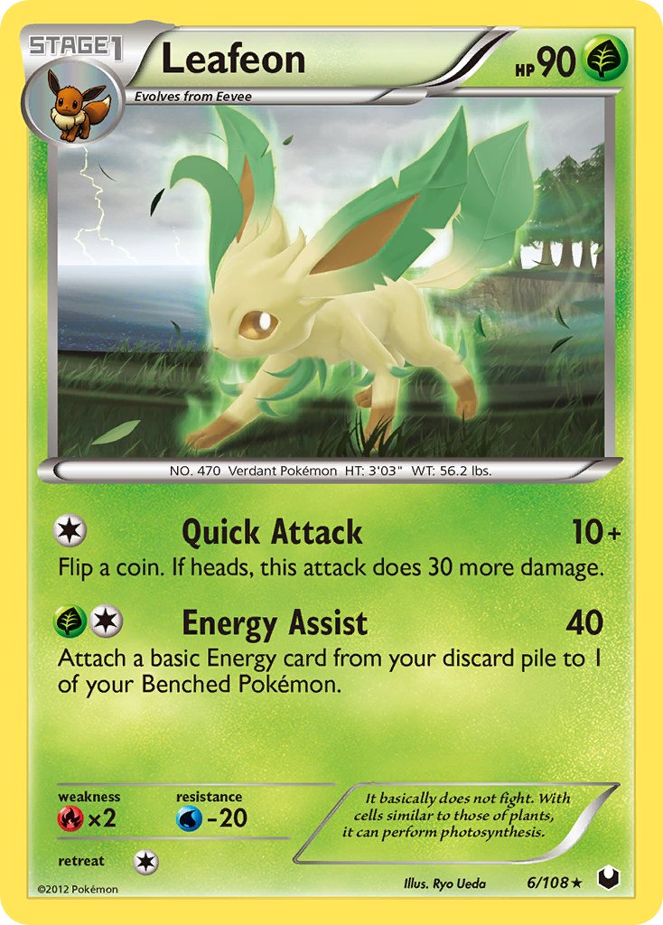 Leafeon (6) [Dark Explorers] Reverse Holofoil - Deck Out Gaming