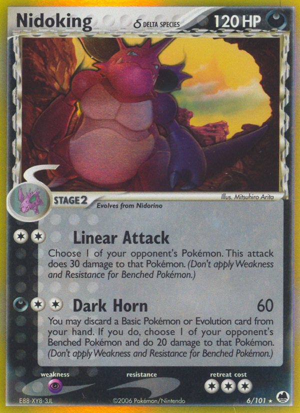 Nidoking (Delta Species) (6) [Dragon Frontiers] Reverse Holofoil