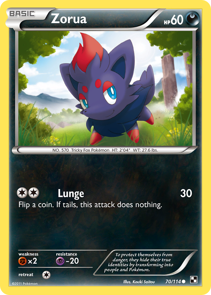 Zorua [Black & White] Reverse Holofoil